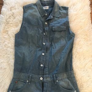 Hudson denim shorts romper